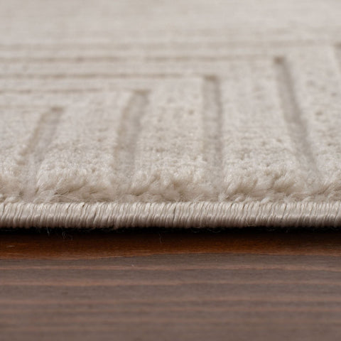 Carmel Beige-Cream Geometric Rug | 6050