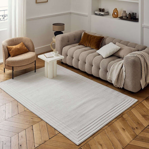 Carmel Cream Bordered Rug | 6060