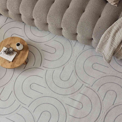 Carmel Cream-Grey Geometric Rug | 6070