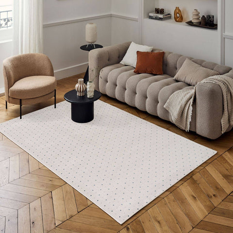 Carmel Cream-Blue Dots Rug | 6080