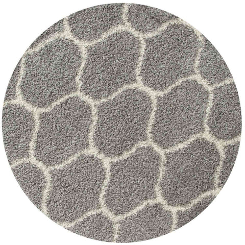 Moroccan Grey Shaggy Rug | 610