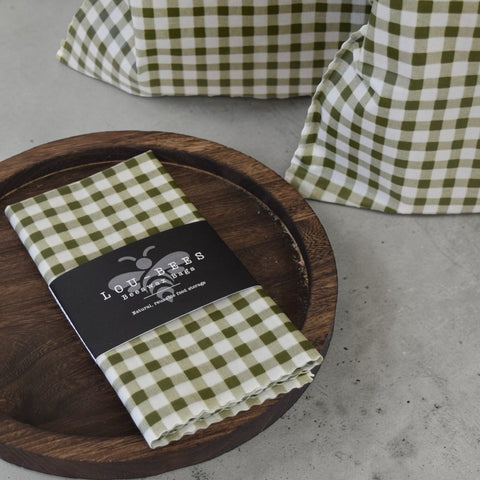 THE Beeswax Bag – Olive Check