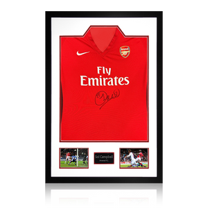 Sol Campbell Signed Arsenal 2009/10 Home Shirt Premium Frame