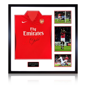 Sol Campbell Signed Arsenal 2009/10 Home Shirt Elite Frame