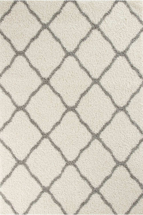 Moroccan Ivory Shaggy Rug | 700