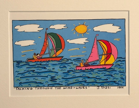 James Rizzi (1950-2011) - Tacking Through the Wind & Waves