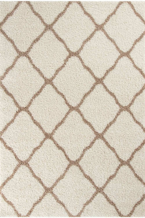 Moroccan Ivory Shaggy Rug | 730
