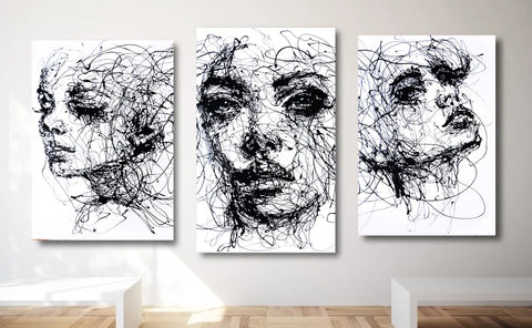 D. Witschkanow - ► „Expressive Three States of Becoming“ – Triptychon № I“ (XXL)