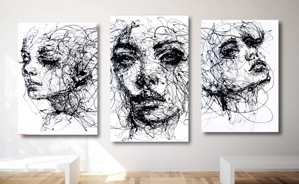 D. Witschkanow - ► „Expressive Three States of Becoming“ – Triptychon № I“ (XXL)