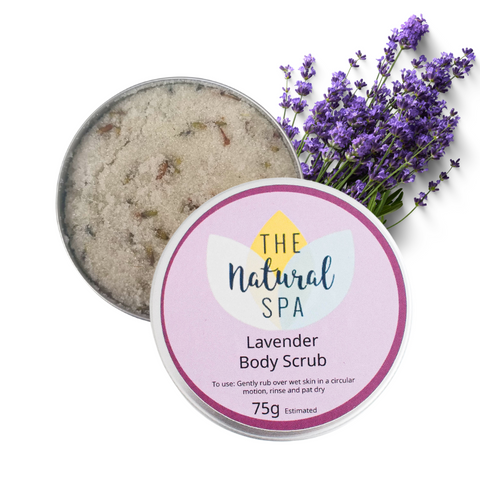 Lavender Body Scrub | Natural Exfoliating Sugar Scrub for Relaxing, Smooth Skin | Vegan, Plastic-Free Skincare | 3 Size Options