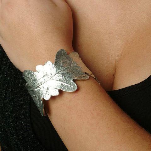 Oak Leaf Cuff Bangle