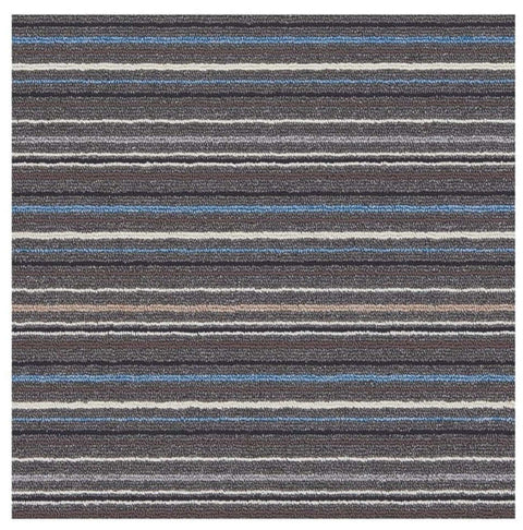Stockholm Lead/Light Blue Washable Mat