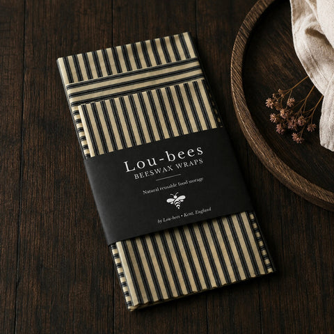 French Market Striped Beeswax Wrap Set