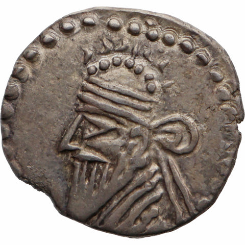 78 - 110 Parthian Empire Diobol Pacorus II Coin Ecbatana