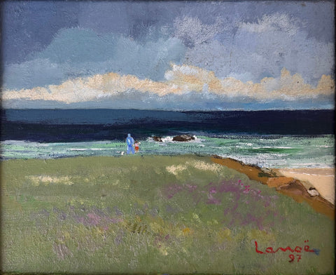 Alphonse Lanoë (1926-2009) - Un beau jour sur la pelouse de Paimpol