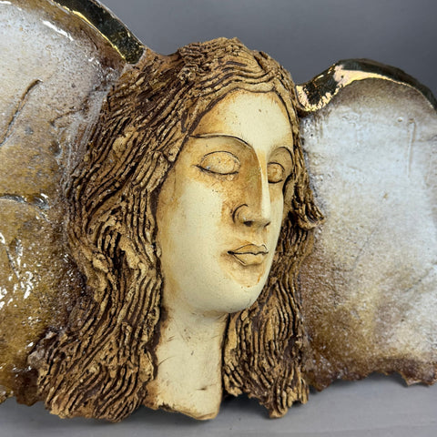 Ewa Budzowska - Angel - silent presence - decorated by 24 carat gold