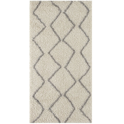 Tapis berbère Shaggy gris ivoire | 800