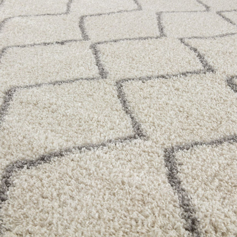 Tapis berbère Shaggy gris ivoire | 800
