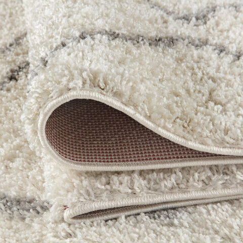 Tapis berbère Shaggy gris ivoire | 800
