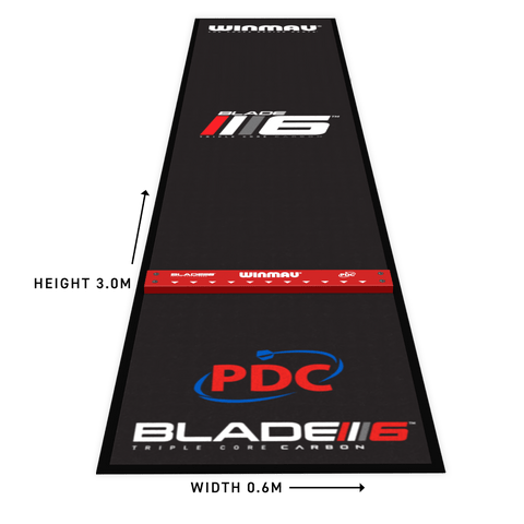 Winmau Pro Zone Precision Blade 6 Soft Feel Dart Mat & Integrated Oche