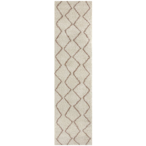 Moroccan Ivory Beige Shaggy Rug | 830