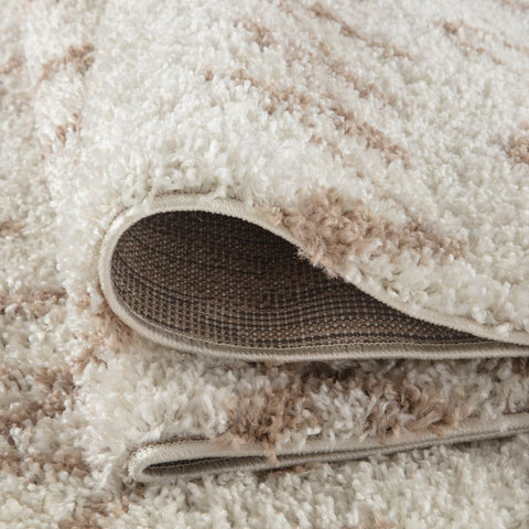 Moroccan Ivory Beige Shaggy Rug | 830