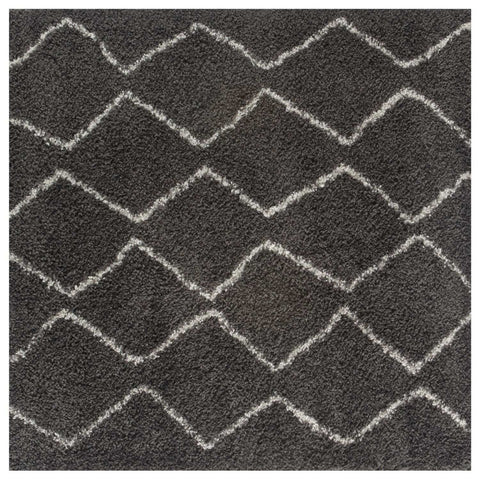 Moroccan Dark Grey Shaggy Rug | 840