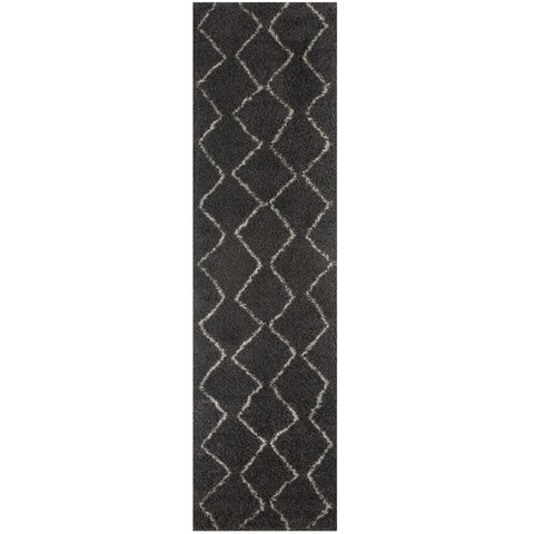 Moroccan Dark Grey Shaggy Rug | 840