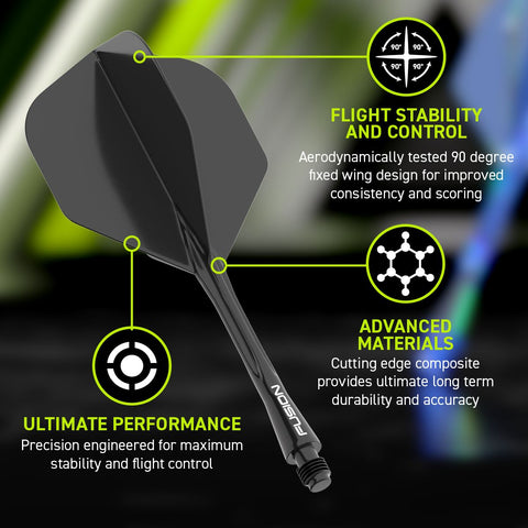 WINMAU Fusion Flight & Shaft Black #6