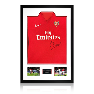 Sol Campbell Signed Arsenal 2009/10 Home Shirt Premium Frame