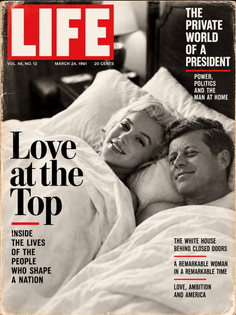 ERIC BRUMETTE - LIFE MARYLIN MONROE WITH JFK - Toile L -LIMITED EDITION