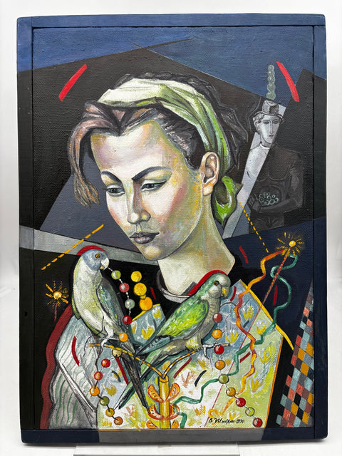 Viktor Michailowitsch Shmokhin (1940) - „Девушка с попугаями“ („Mädchen mit Papageien“)