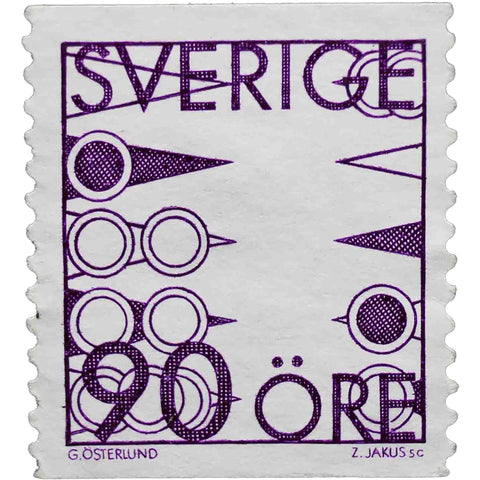 90 Swedish öre 1985 Sweden Stamp Backgammon Board Games Series