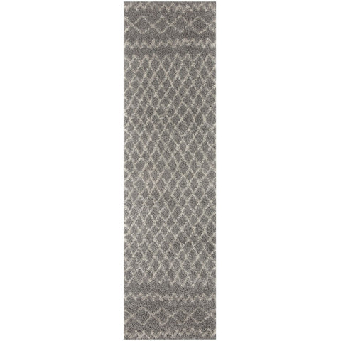 Marokkanischer Hochflorteppich Grau | 910