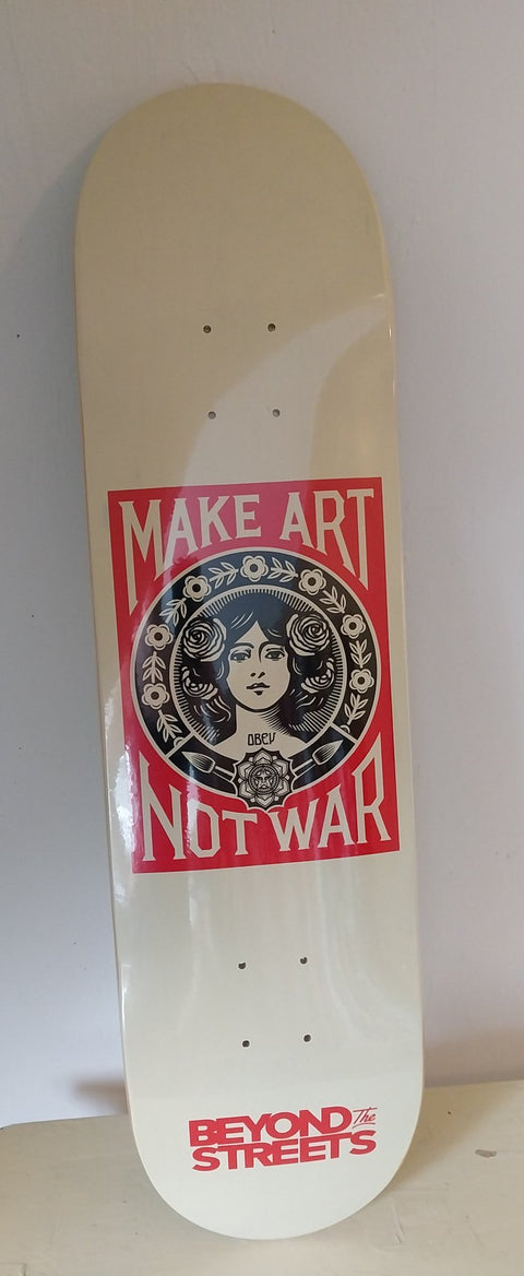 Shepard Fairey (OBEY) (1970) - Shepard Fairey "Make Art Not War" Skate Deck - Green