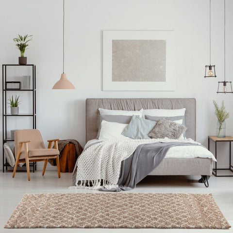 Moroccan Beige Shaggy Rug | 920