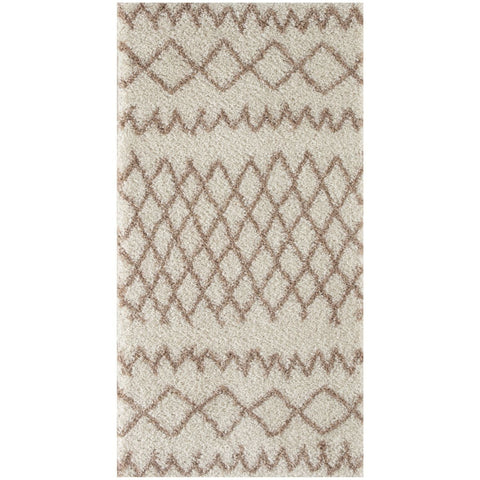 Moroccan Ivory Beige Shaggy Rug | 930