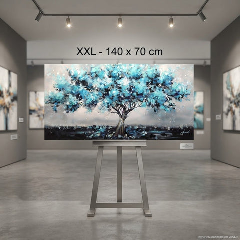Monika Spiewak - Tree - Oil Painting Stretched On The Frame - XXL - Ready To Hang - 1/1 Unique Piece