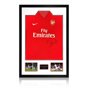 Sol Campbell Signed Arsenal 2009/10 Home Shirt Premium Frame