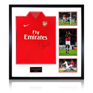 Sol Campbell Signed Arsenal 2009/10 Home Shirt Elite Frame
