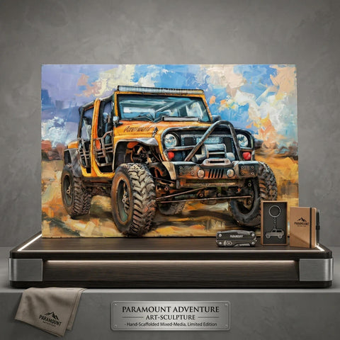Vintage Handcrafted Paramount Adventure Off-Road 3D Metal Wall Art, Original Painting, Living Room Decor, Unique Gift