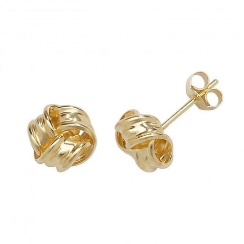 9-karätige Gelbgold-Ohrstecker mit Knotenmotiv ES353