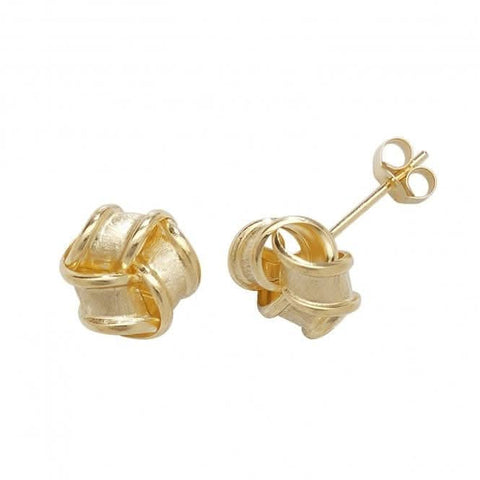 9-karätige Gelbgold-Ohrstecker mit Knotenmotiv ES354