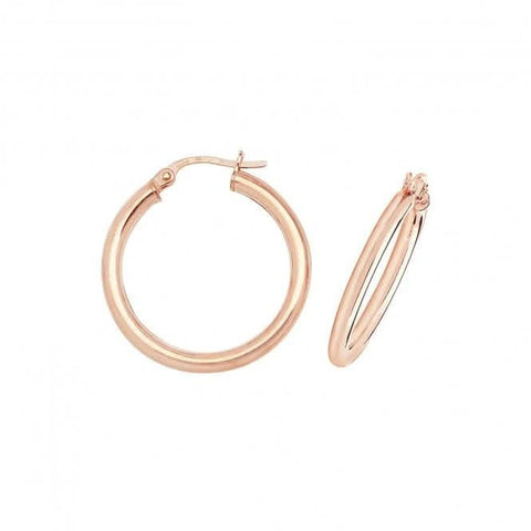 Boucles d'oreilles créoles 30 mm en or rose 9 carats ER531R