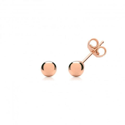 Ohrstecker aus 9-karätigem Roségold, 4 mm Kugel, ES202R