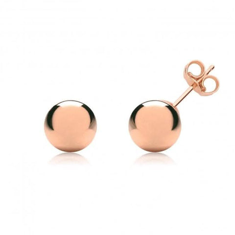 Ohrstecker aus 9-karätigem Roségold, 7 mm Kugel, ES205R