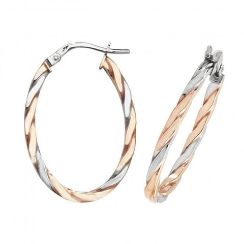 Ovale Creolen aus 9-karätigem Gold ER1041RW