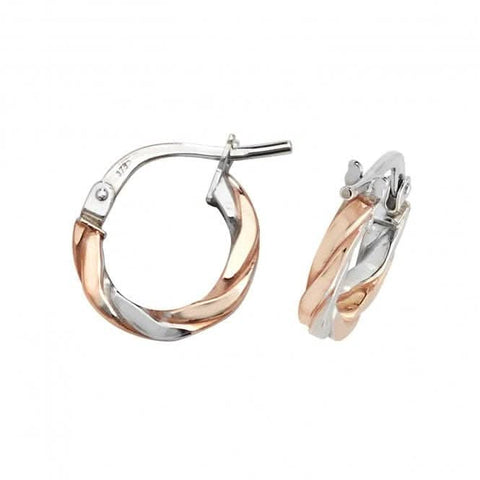 Boucles d'oreilles créoles ovales en or 9 carats ER1041RW