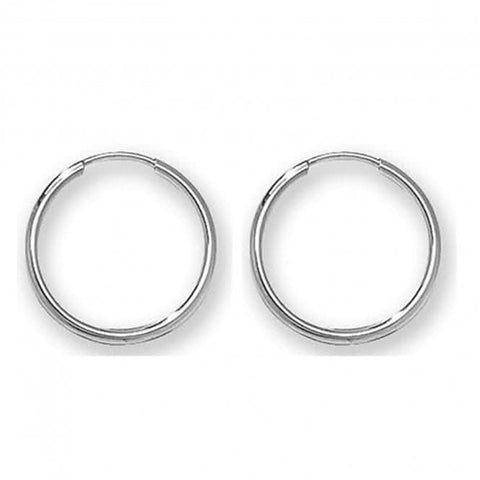 Ohrstecker aus 9-karätigem Weißgold, 14 mm, ES111W