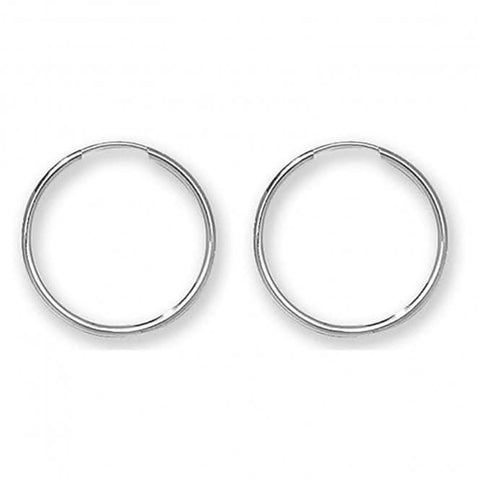 Ohrhänger aus 9-karätigem Weißgold, 18 mm, ES112W
